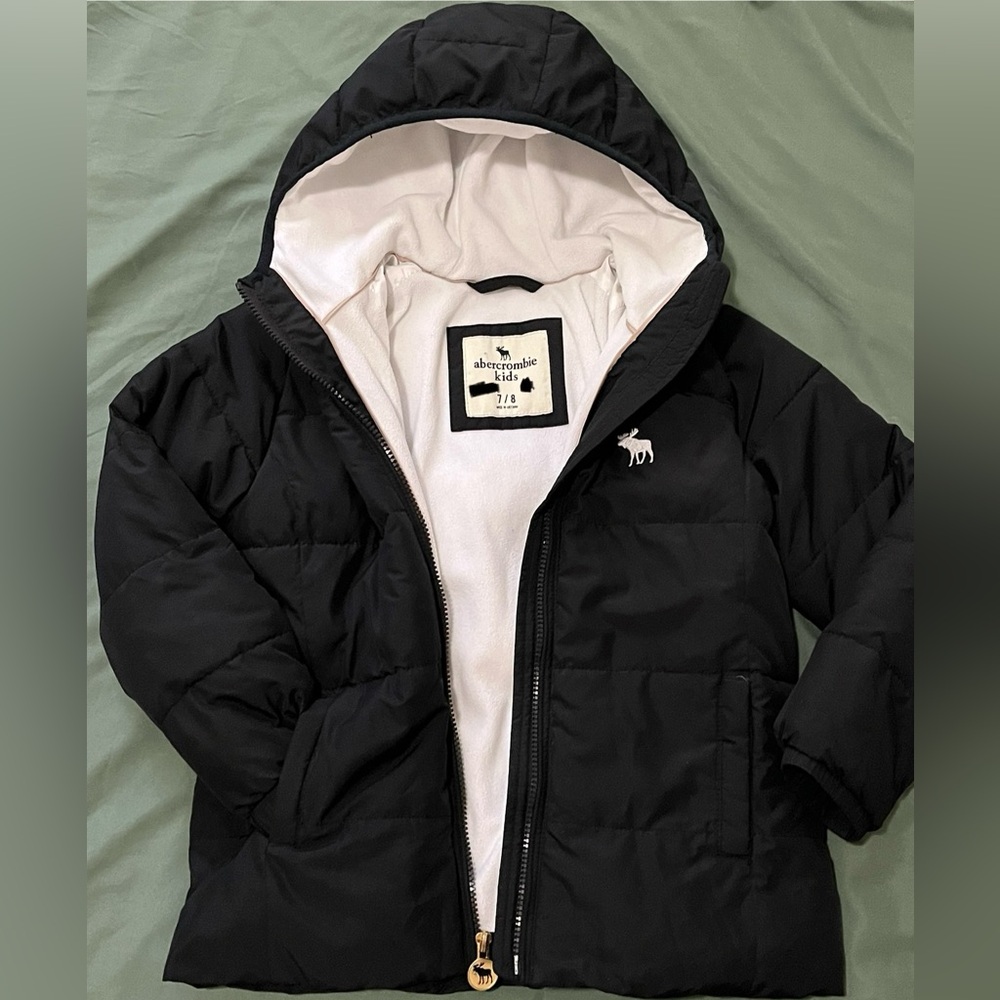 Abercrombie Kid’s Hooded Puffer Jacket - Size 7/8